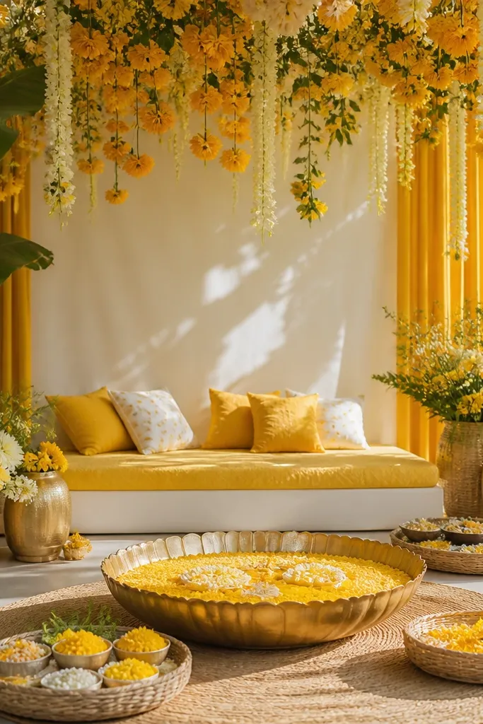 Aesthetic Haldi Decoration Ideas
