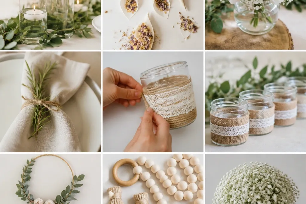 Cheap affordable wedding crafts diy for pretty details
