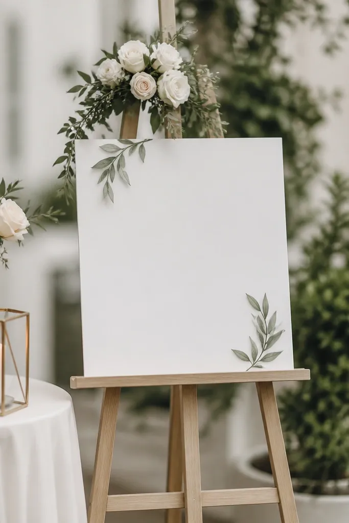 Compact Wedding Welcome Sign Ideas for Small Space Weddings