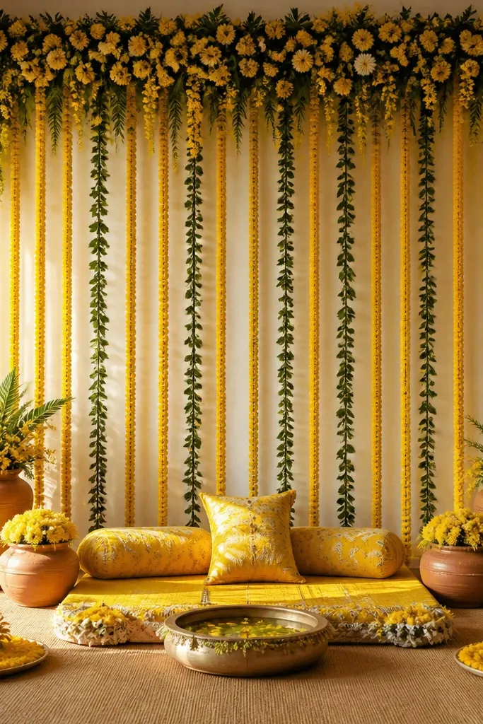 Cozy Haldi Decoration Ideas at Home