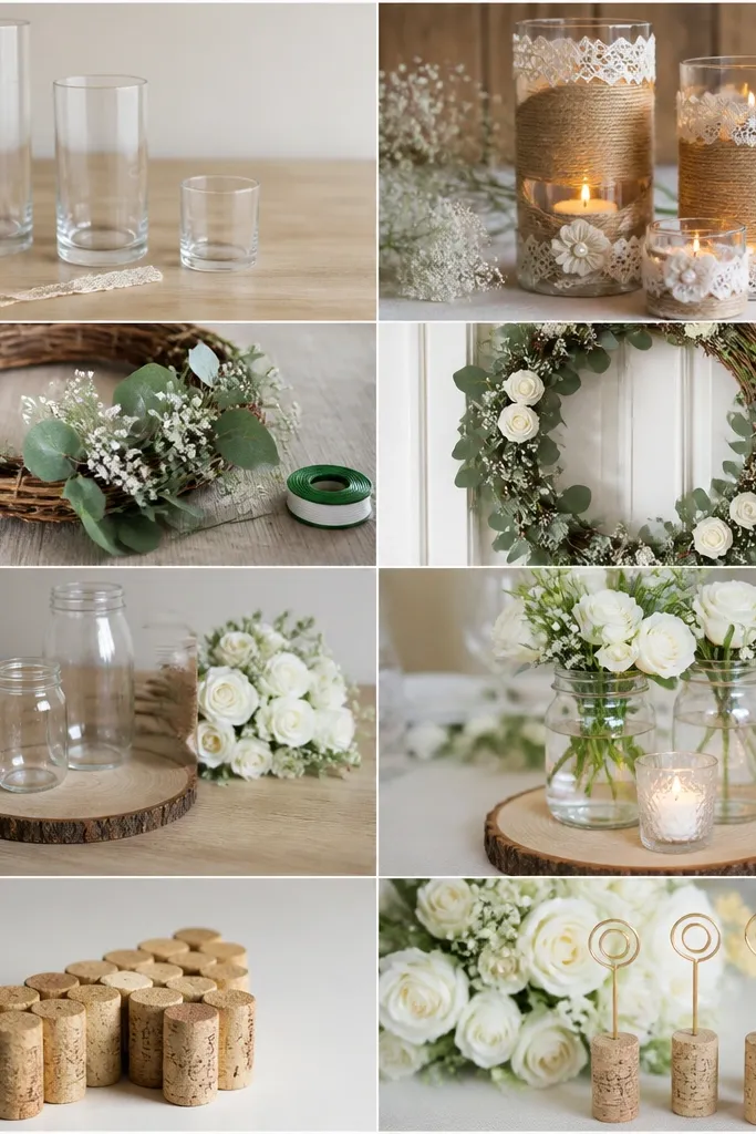 Diy wedding crafts ideas before and after transformations