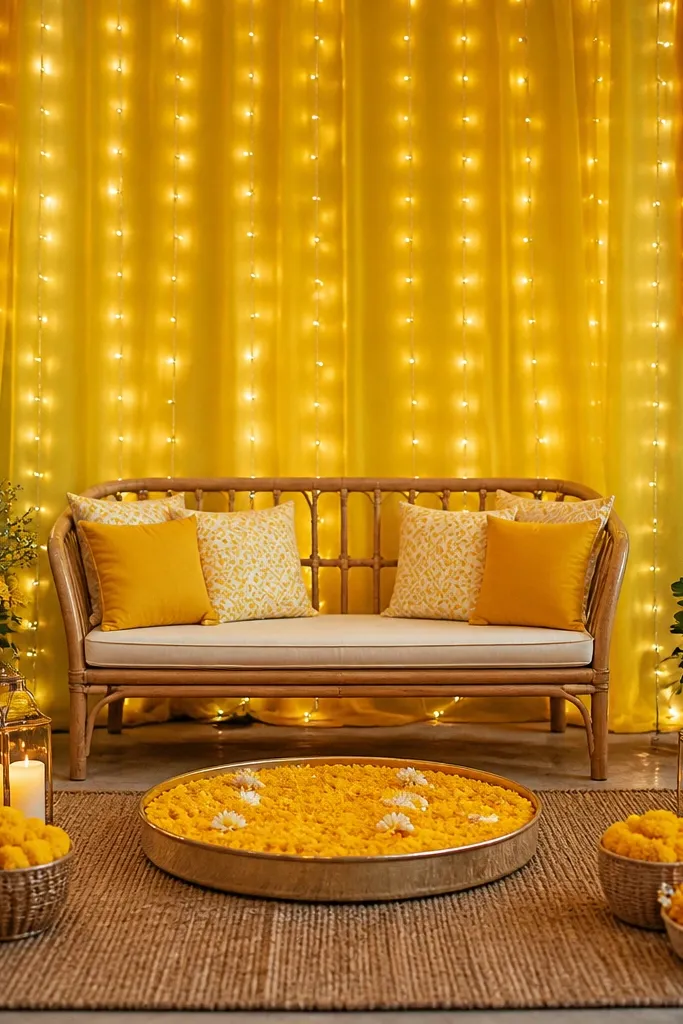Haldi Decoration Ideas With Lights
