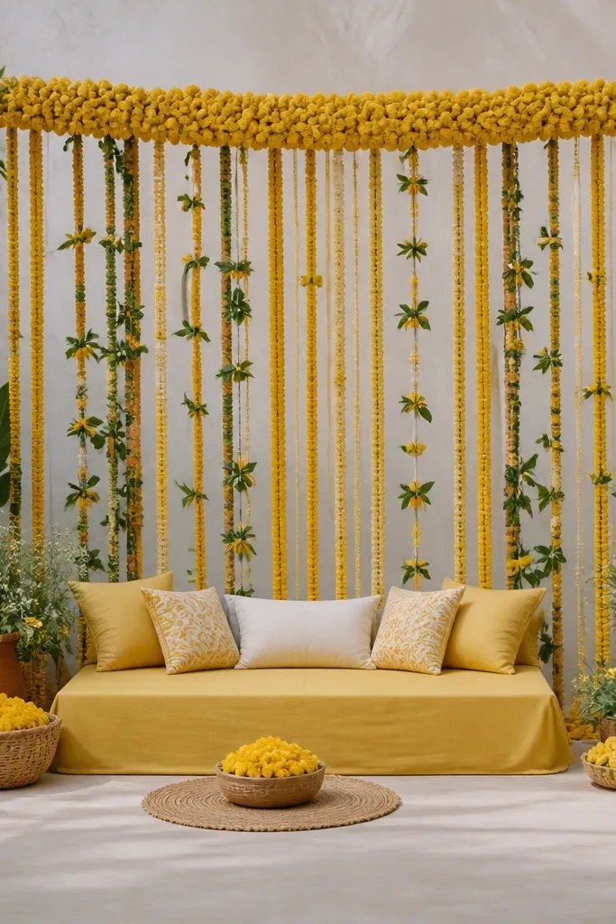 Low Maintenance Haldi Decoration Ideas