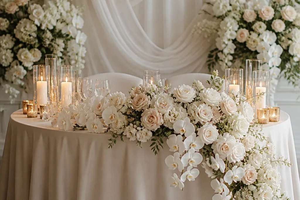 Luxe sweetheart table wedding tweaks