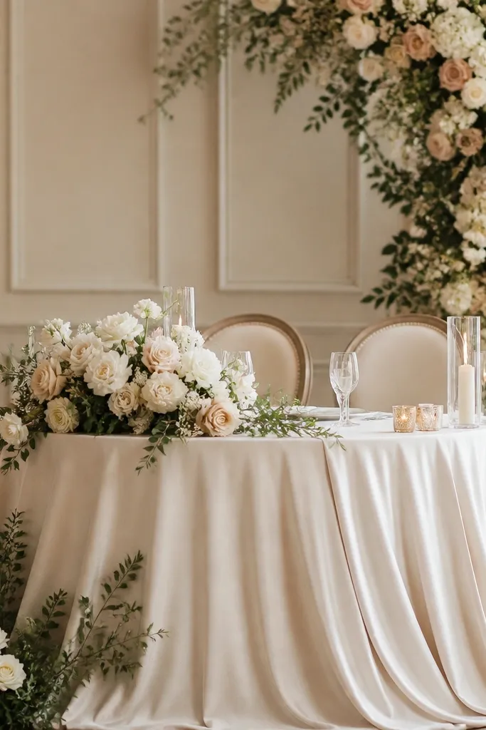 Luxe sweetheart table wedding tweaks