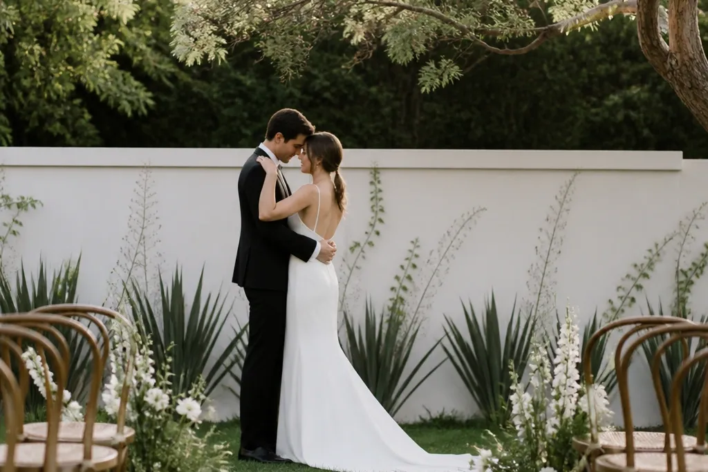 Modern Backyard Wedding Ideas in a Minimalist Style