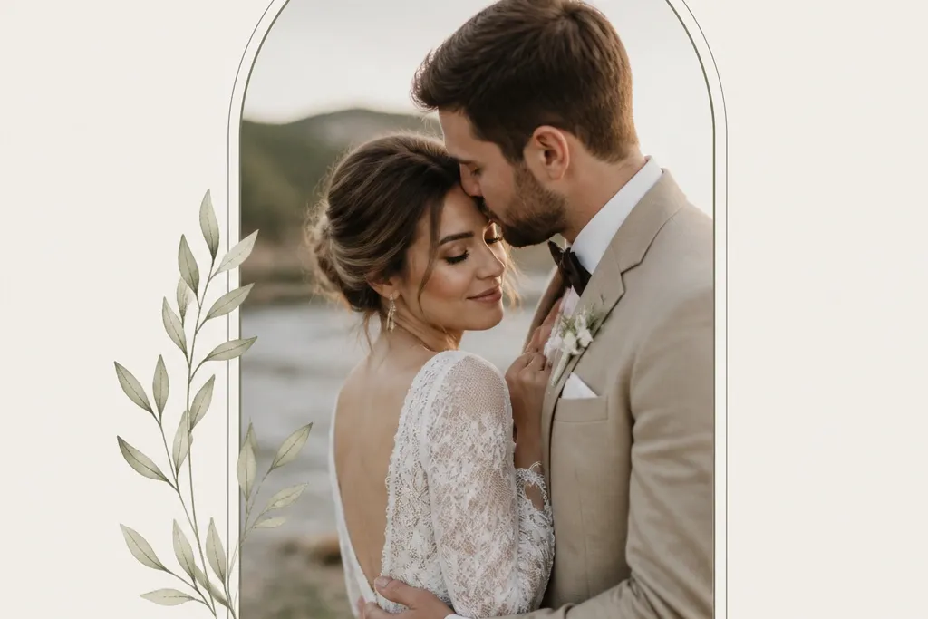 Modern minimalist wedding card frames
