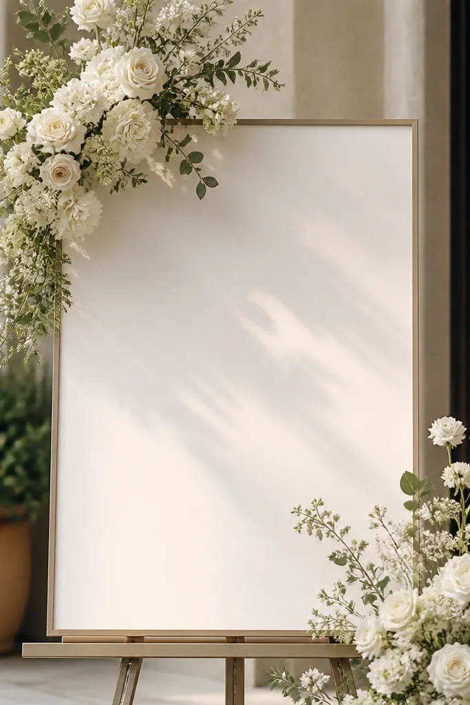 Modern Minimalist Wedding Welcome Sign Ideas