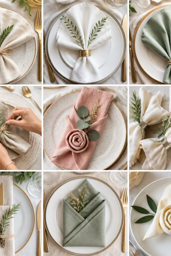 No drill wedding napkin craft ideas diy for quick table decor