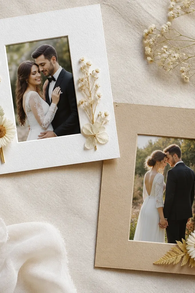 Quick diy wedding card frames