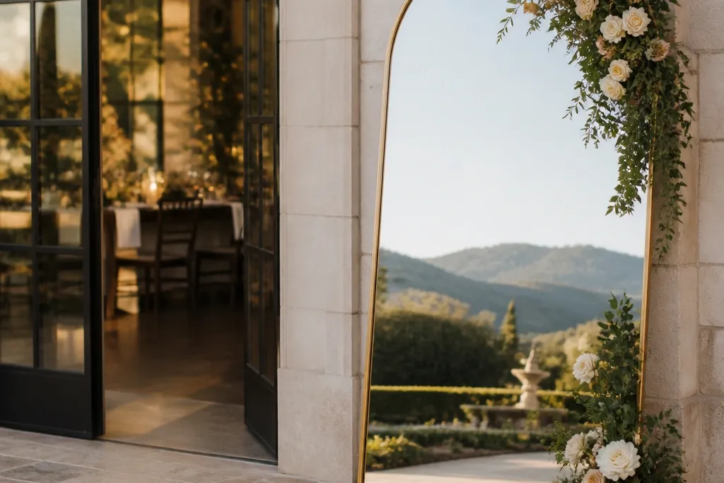 Removable wedding mirror entry ideas
