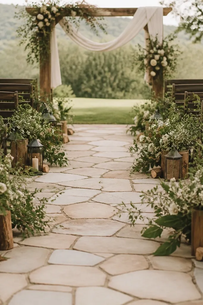 Rustic wedding aisle decor all year ideas