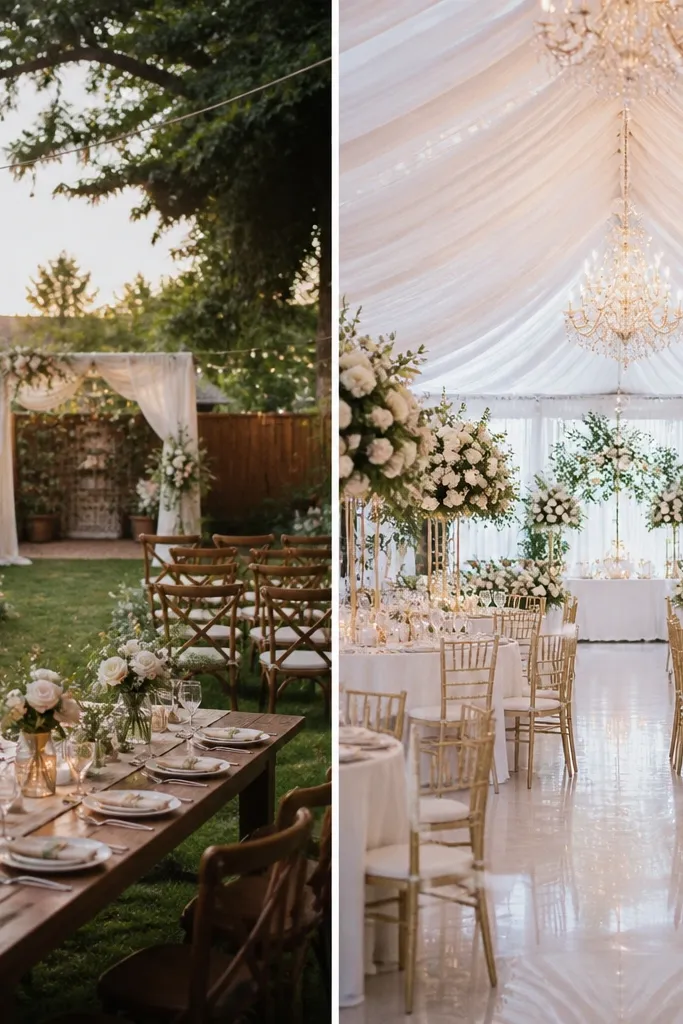 Small Backyard Wedding Ideas vs Venue Wedding Ideas Compared