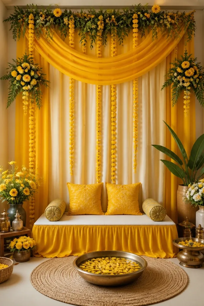 Small Space Haldi Decoration Ideas